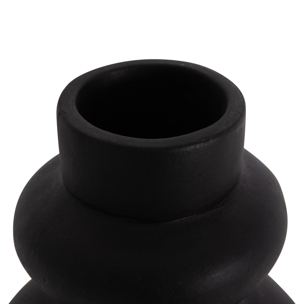 TABLE DECORATIVE VASE LEMA HM4664.01M TERRACOTA IN BLACK--Φ22x29Hcm. [9]