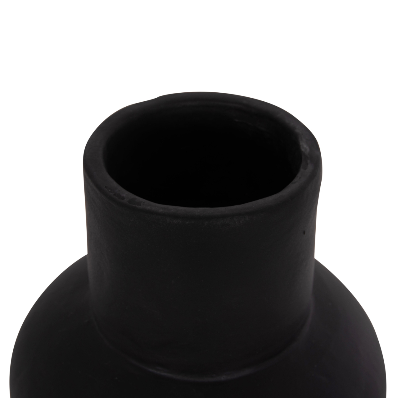 TABLE DECORATIVE VASE LEMA HM4664.01S TERRACOTA IN BLACK--Φ22x22Hcm. [9]