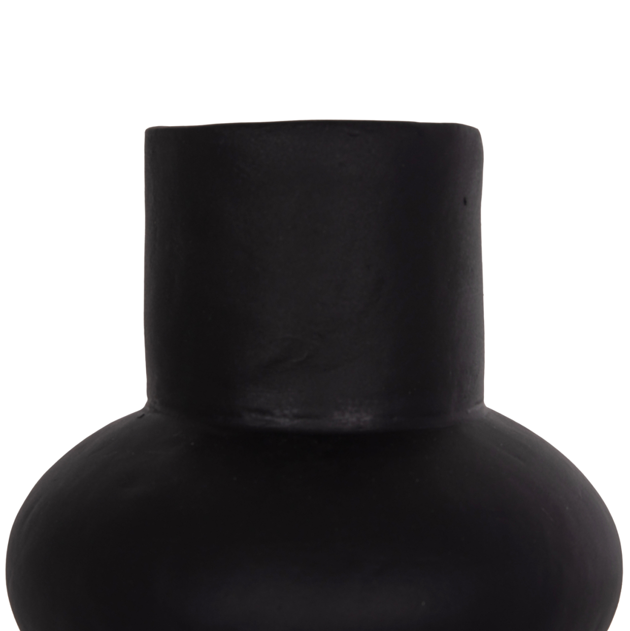 TABLE DECORATIVE VASE LEMA HM4664.01S TERRACOTA IN BLACK--Φ22x22Hcm. [6]