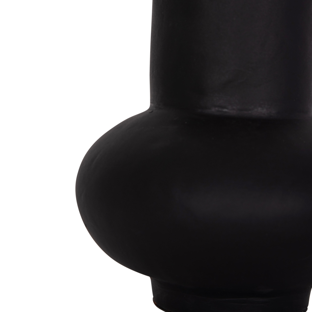 TABLE DECORATIVE VASE LEMA HM4664.01S TERRACOTA IN BLACK--Φ22x22Hcm. [5]