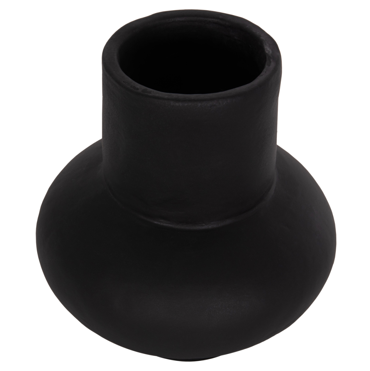TABLE DECORATIVE VASE LEMA HM4664.01S TERRACOTA IN BLACK--Φ22x22Hcm. [4]