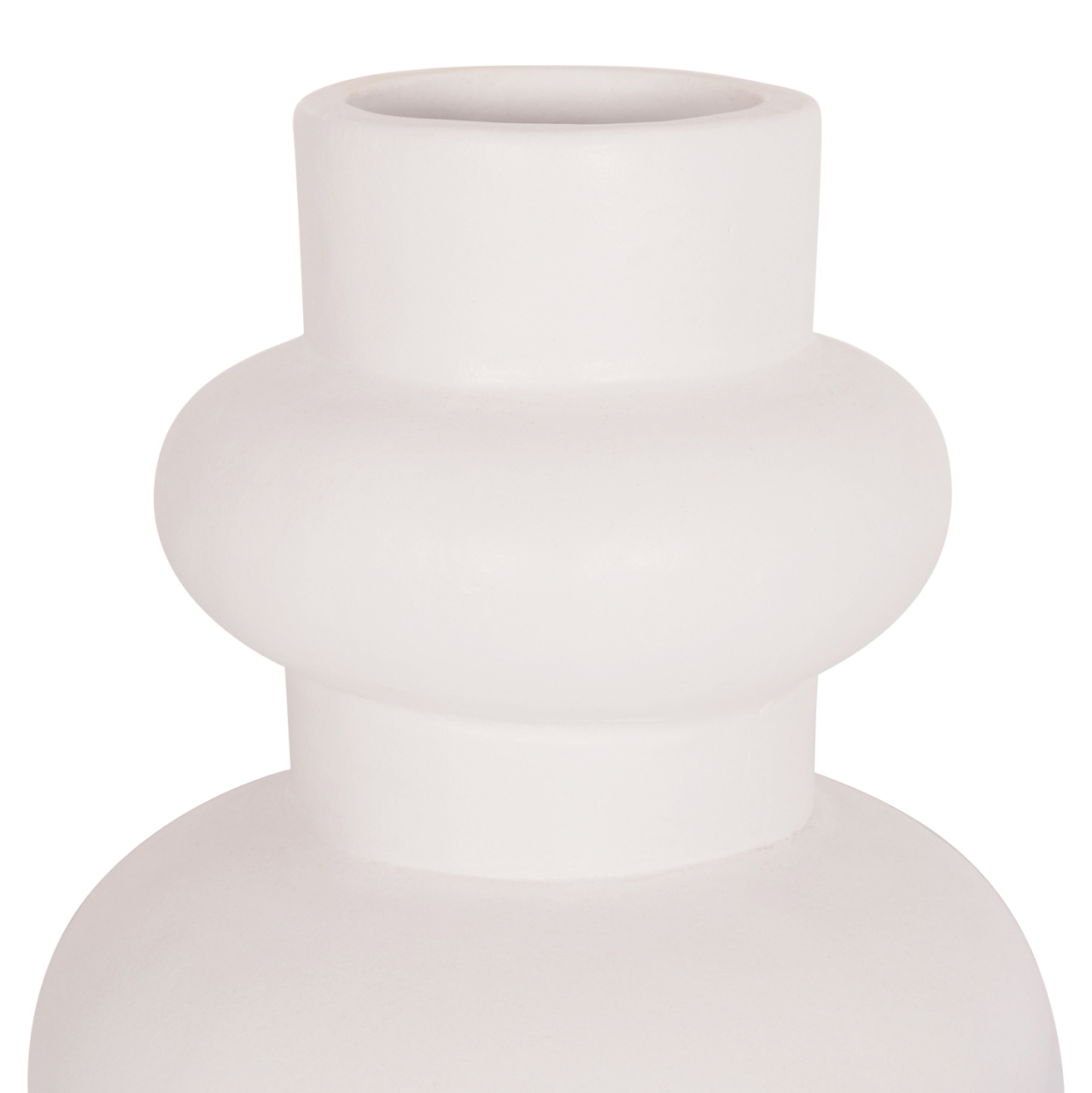 TABLE DECORATIVE VASE LEMA HM4664.02M TERRACOTA IN WHITE--Φ22x29Hcm. [4]