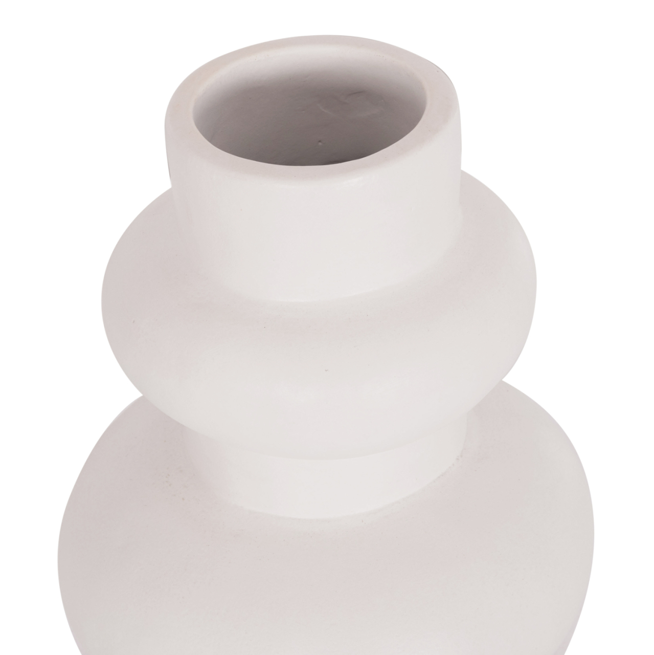 TABLE DECORATIVE VASE LEMA HM4664.02M TERRACOTA IN WHITE--Φ22x29Hcm. [9]