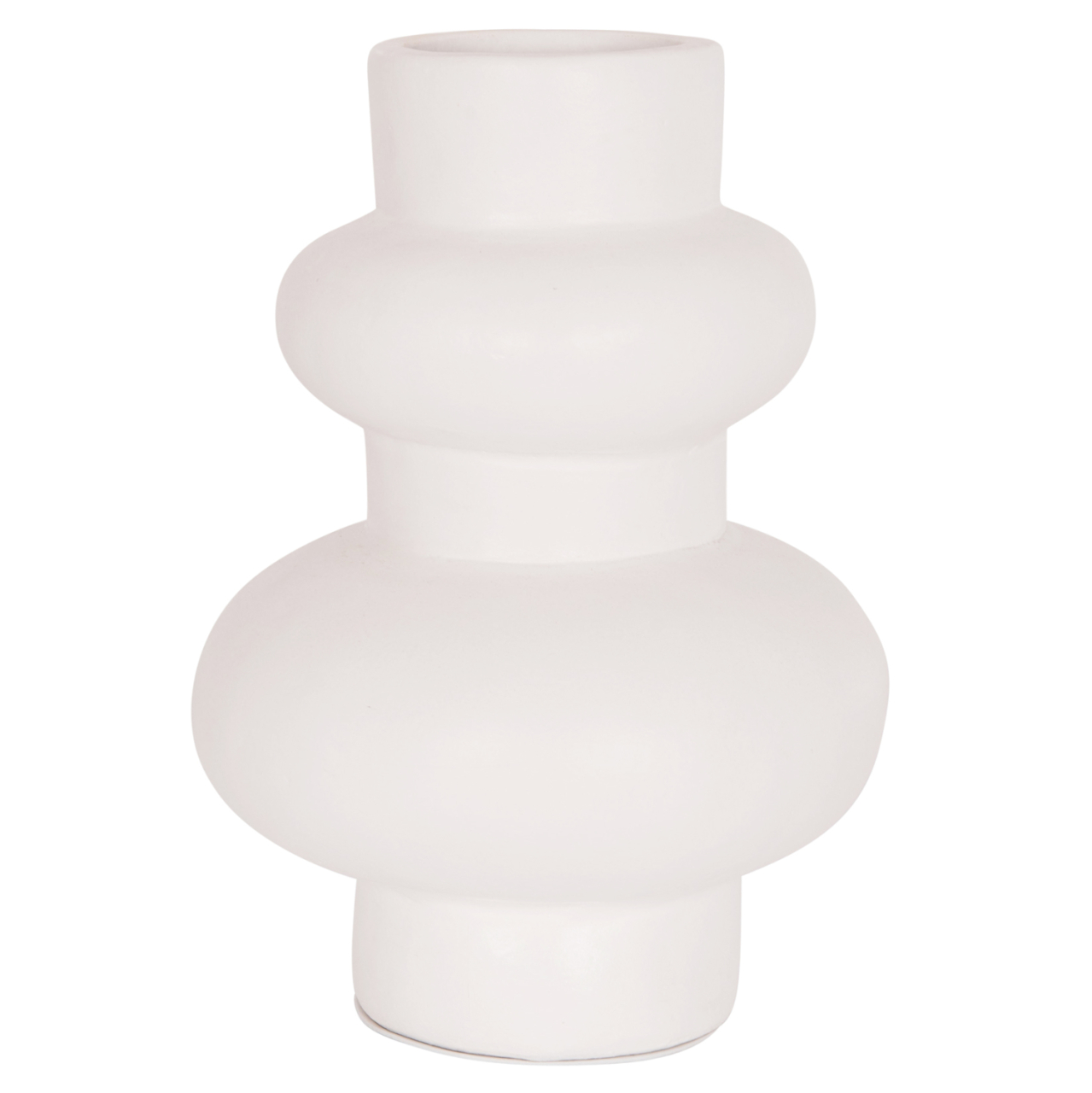 TABLE DECORATIVE VASE LEMA HM4664.02M TERRACOTA IN WHITE--Φ22x29Hcm. [3]