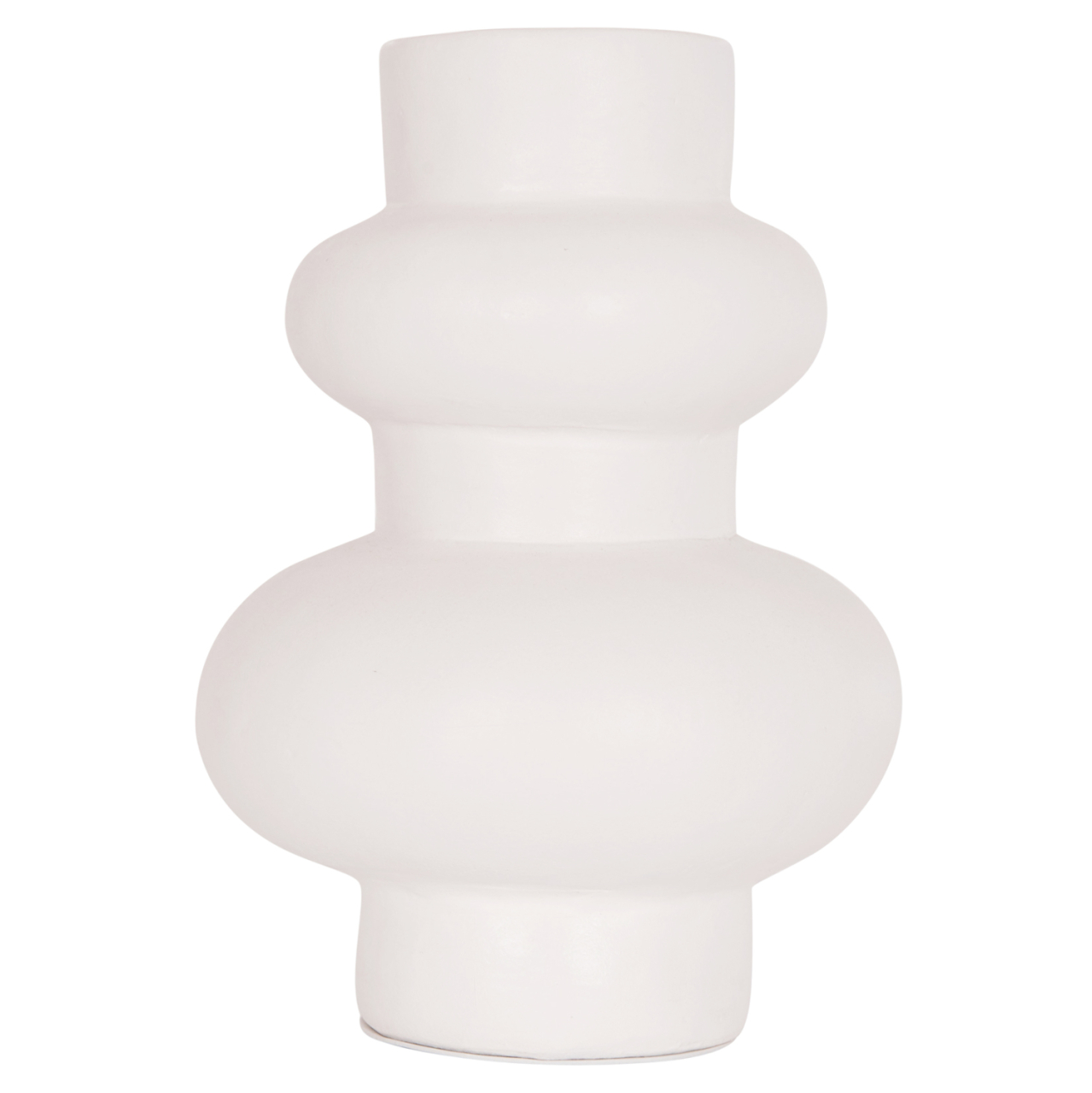 TABLE DECORATIVE VASE LEMA HM4664.02M TERRACOTA IN WHITE--Φ22x29Hcm. [6]