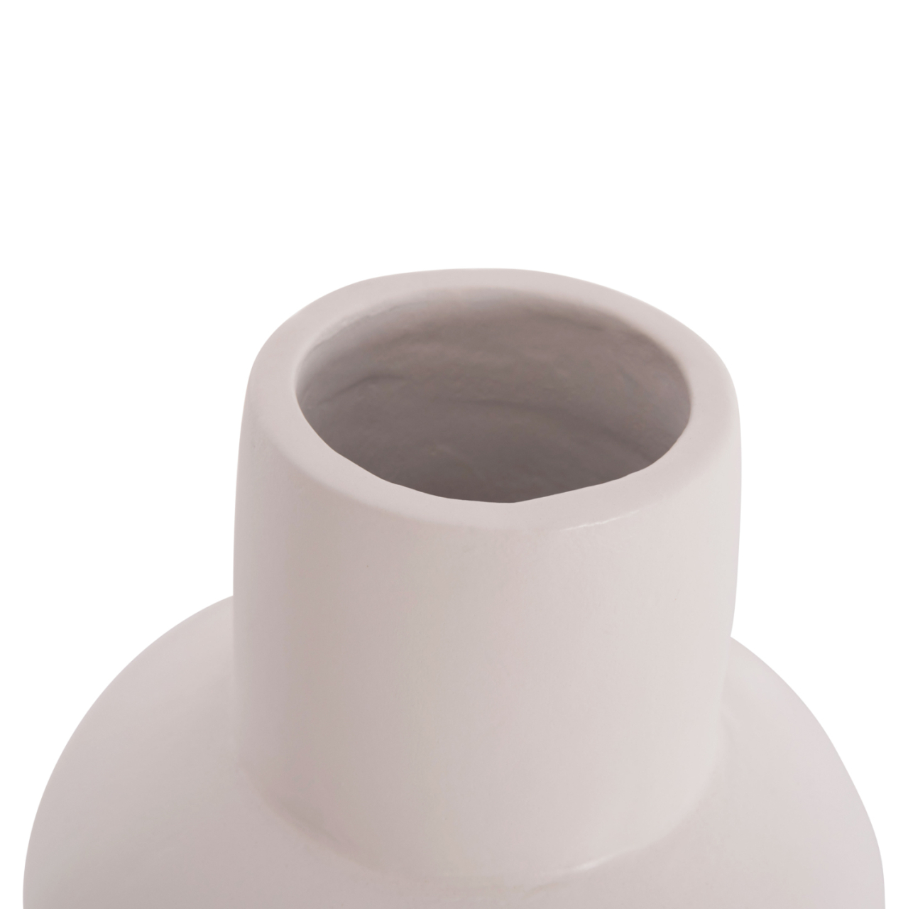 TABLE DECORATIVE VASE LEMA HM4664.02S TERRACOTA IN WHITE--Φ22x22Hcm. [7]
