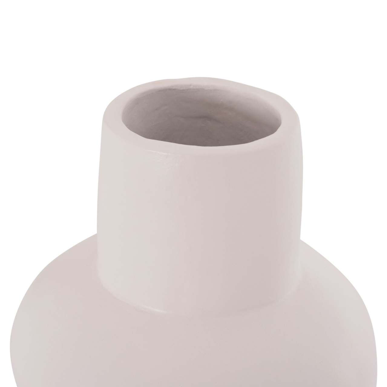 TABLE DECORATIVE VASE LEMA HM4664.02S TERRACOTA IN WHITE--Φ22x22Hcm. [9]