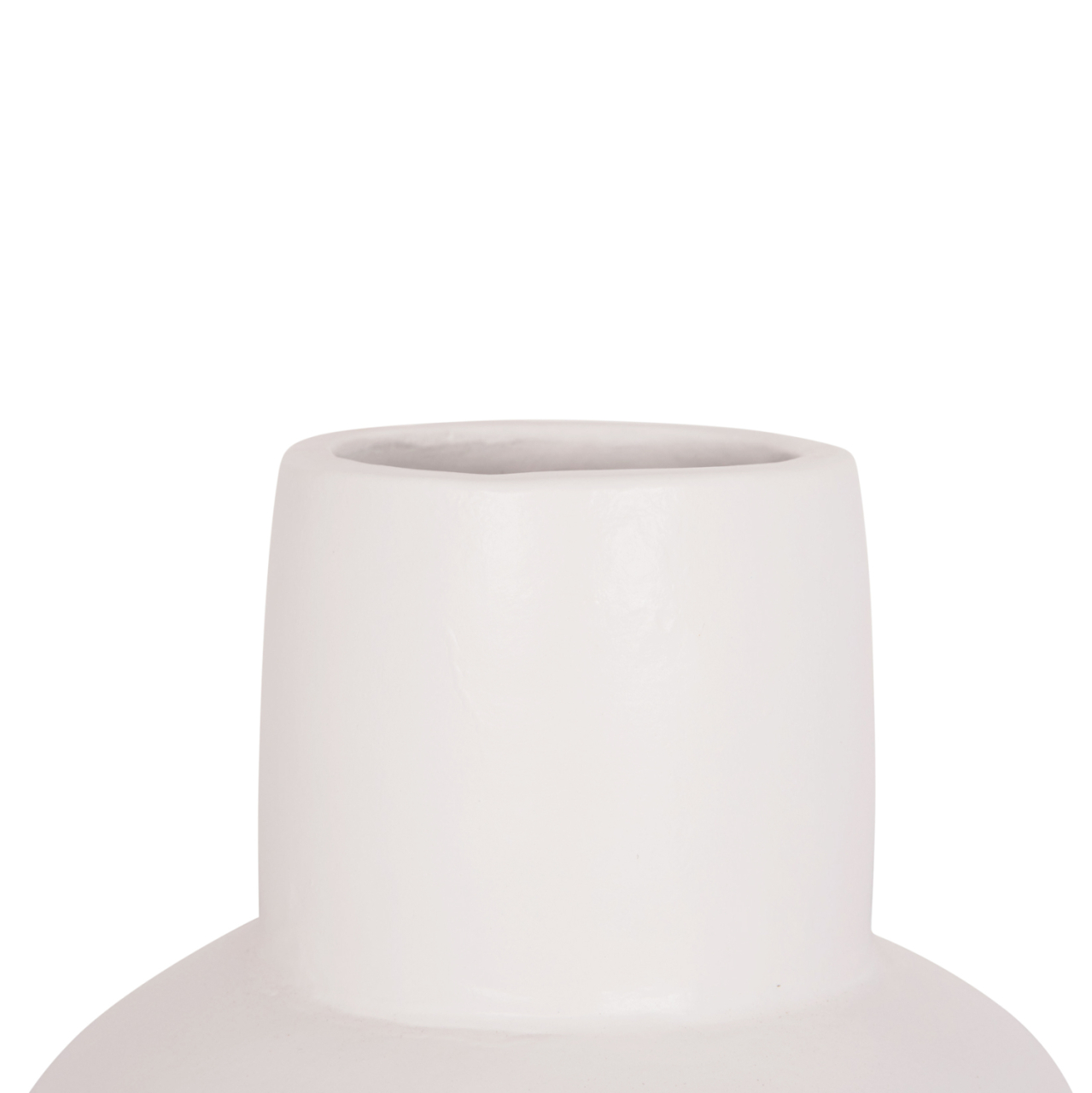 TABLE DECORATIVE VASE LEMA HM4664.02S TERRACOTA IN WHITE--Φ22x22Hcm. [4]