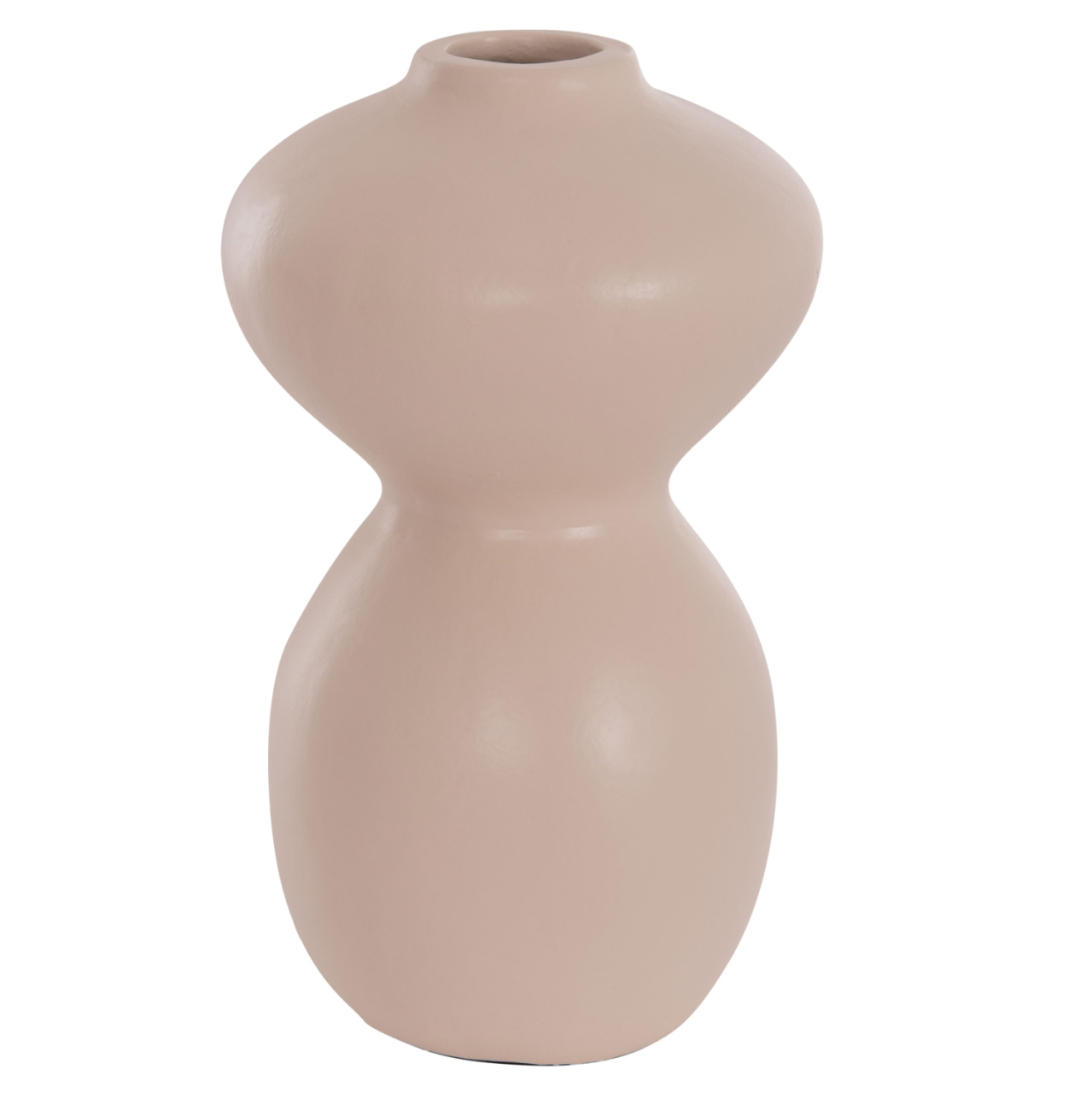 TABLE DECORATIVE VASE NELLY HM4669.02 TERRACOTA IN CREAM WHITE--Φ22x35Hcm. [8]