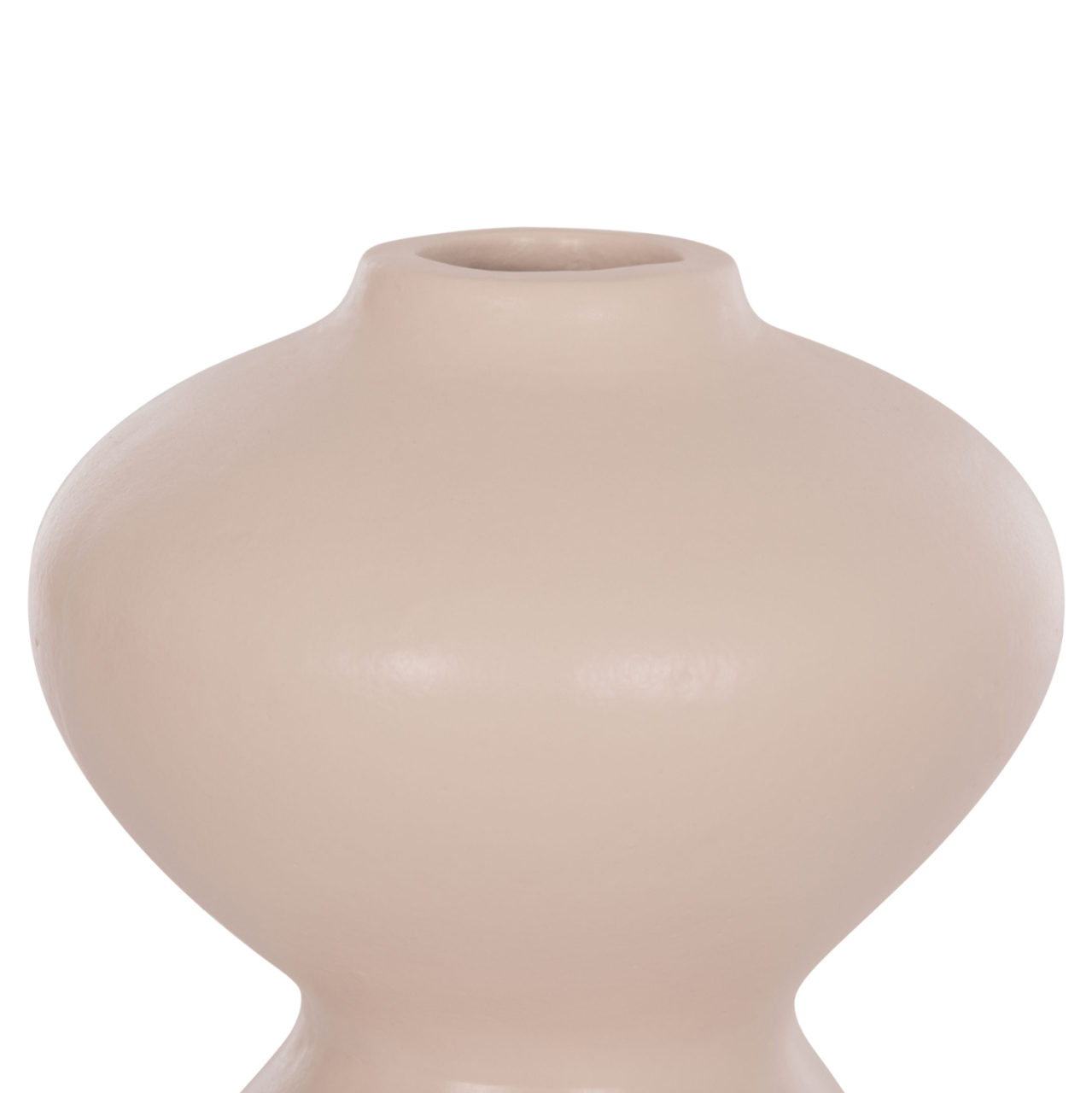TABLE DECORATIVE VASE NELLY HM4669.02 TERRACOTA IN CREAM WHITE--Φ22x35Hcm. [4]
