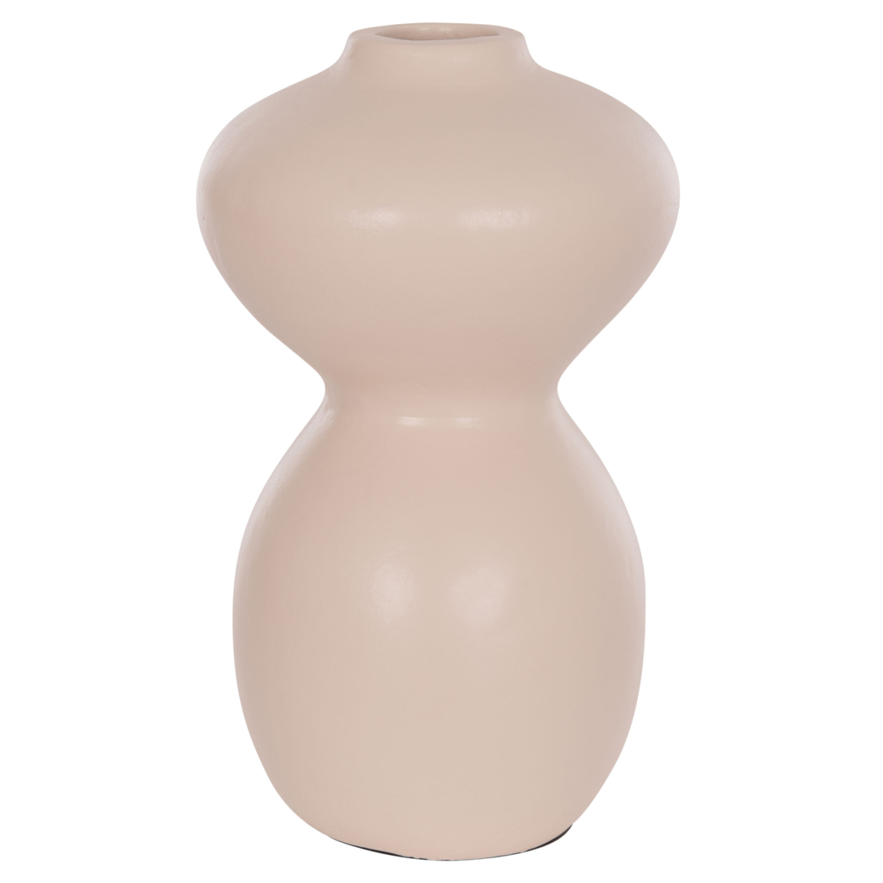 TABLE DECORATIVE VASE NELLY HM4669.02 TERRACOTA IN CREAM WHITE--Φ22x35Hcm. [3]