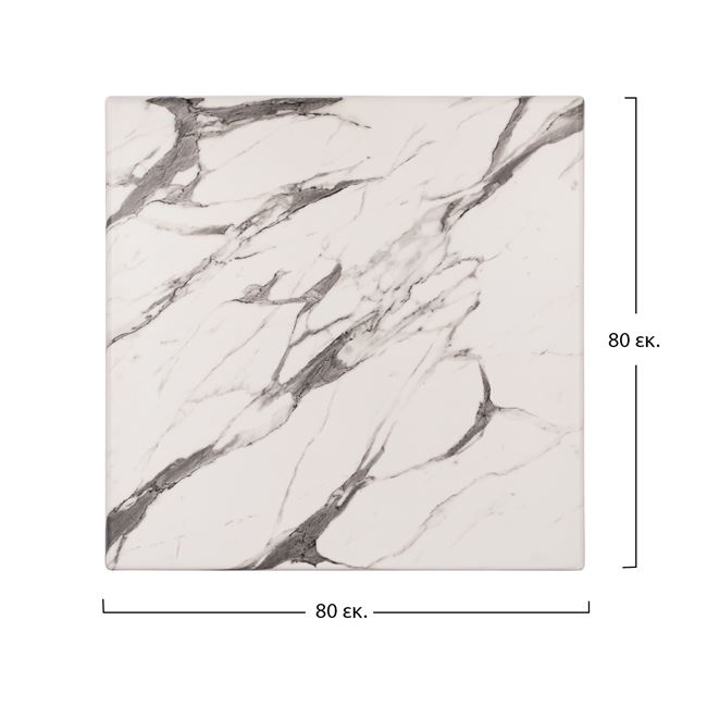 Table Desktop Werzalit 80x80 Marble White-Grey 5654 HM5231.11 [2]