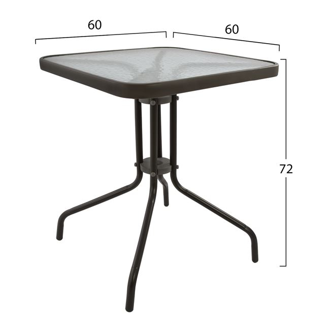 Table Figo metallic Brown 60x60x72 cm HM5035.02 [2]