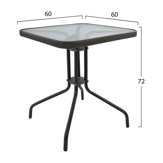Table Figo metallic Grey 60x60x72 cm HM5035.01 [2]