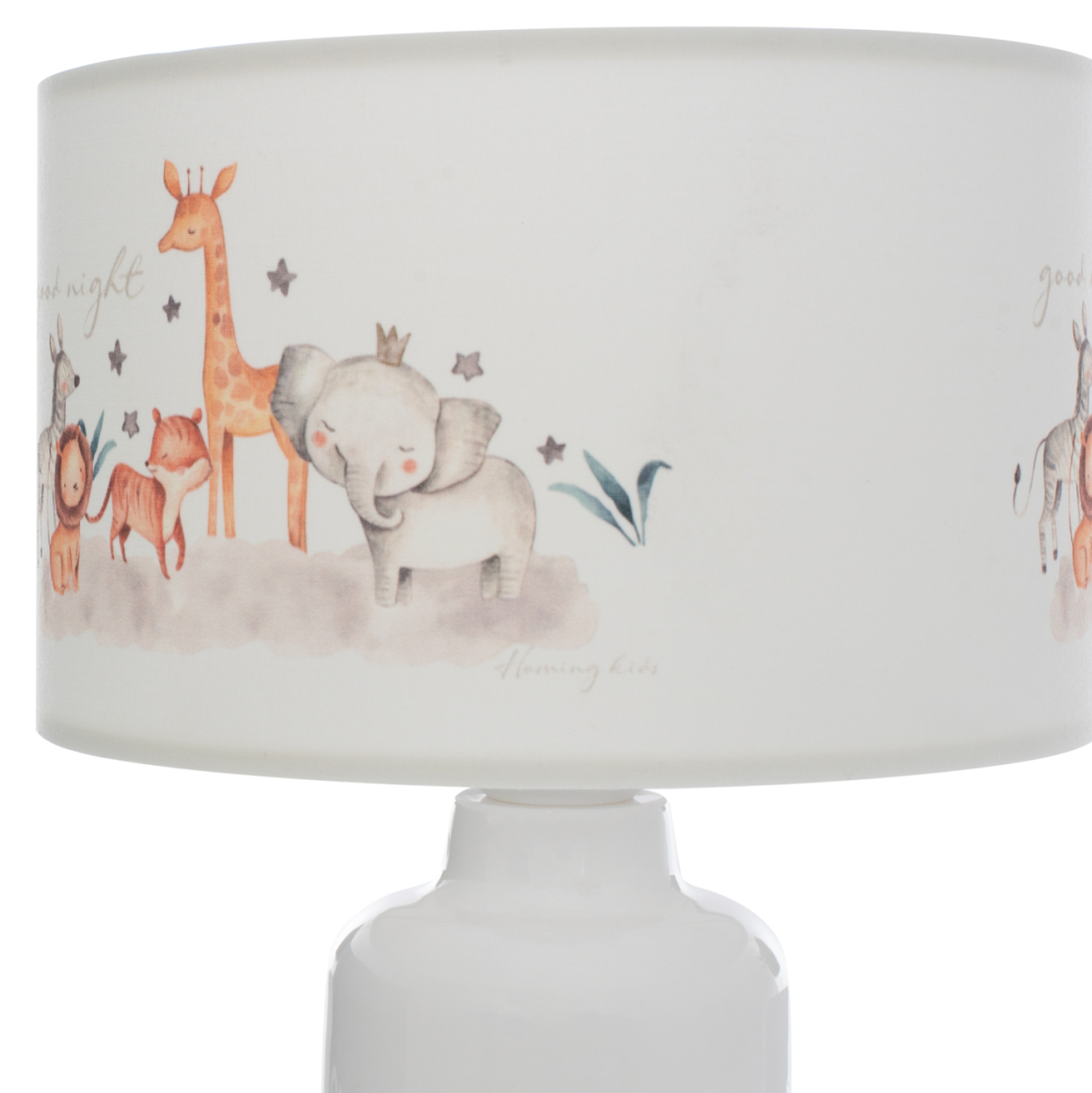 TABLE LAMP BALOO HM7577.06 KID'S ROOM FABRIC CYLINDRICAL "CAP" Φ24x32H [4]
