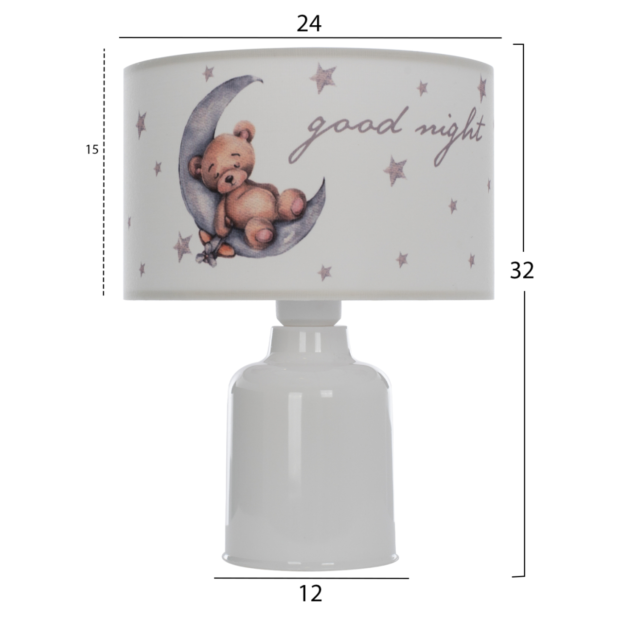 TABLE LAMP BALOO HM7577.07 KID'S ROOM FABRIC "CAP" Φ24x32H [2]