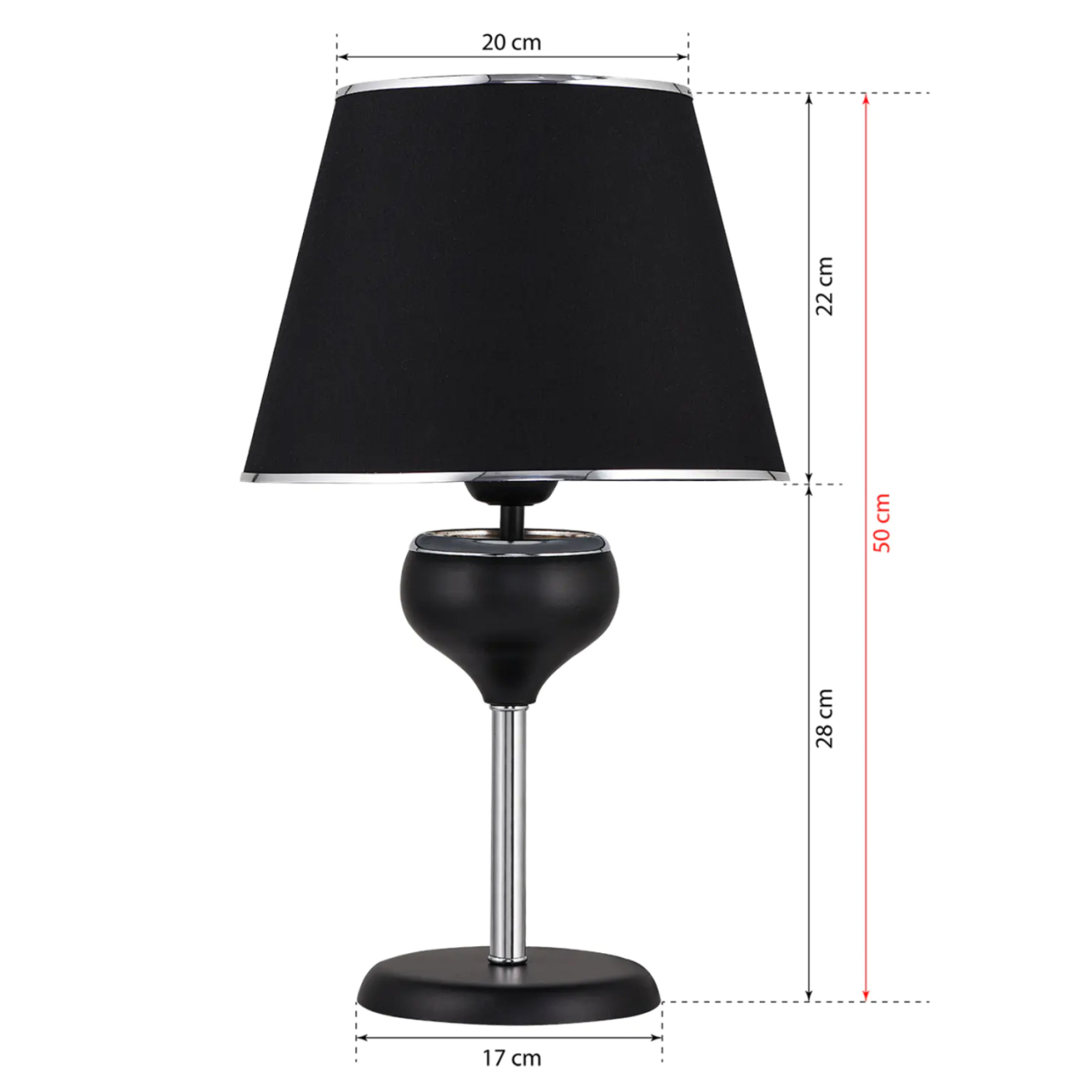 TABLE LAMP FB97669.02, BLACK-CHROME, Φ20x50 [2]