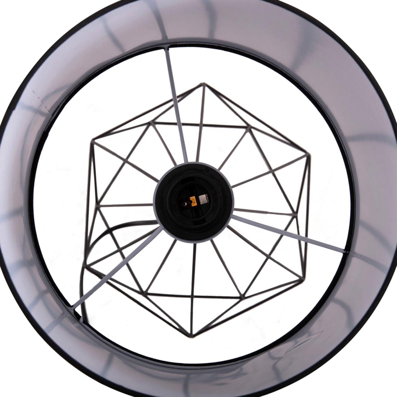 TABLE LAMP GEILO HM7416.11 METAL IN BLACK--BLACK PVC CAP Φ25x48.5Hcm. [6]