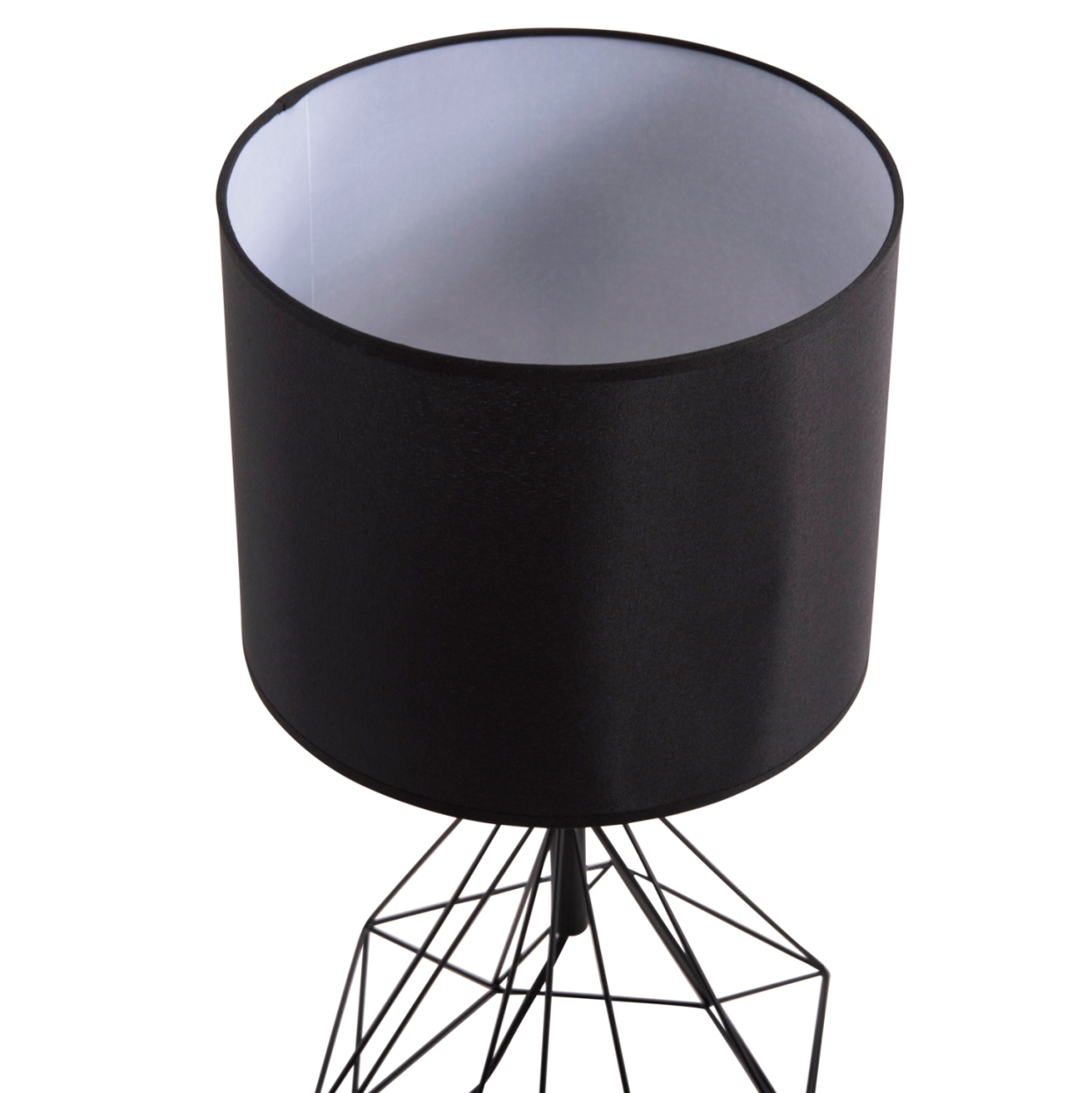 TABLE LAMP GEILO HM7416.11 METAL IN BLACK--BLACK PVC CAP Φ25x48.5Hcm. [3]
