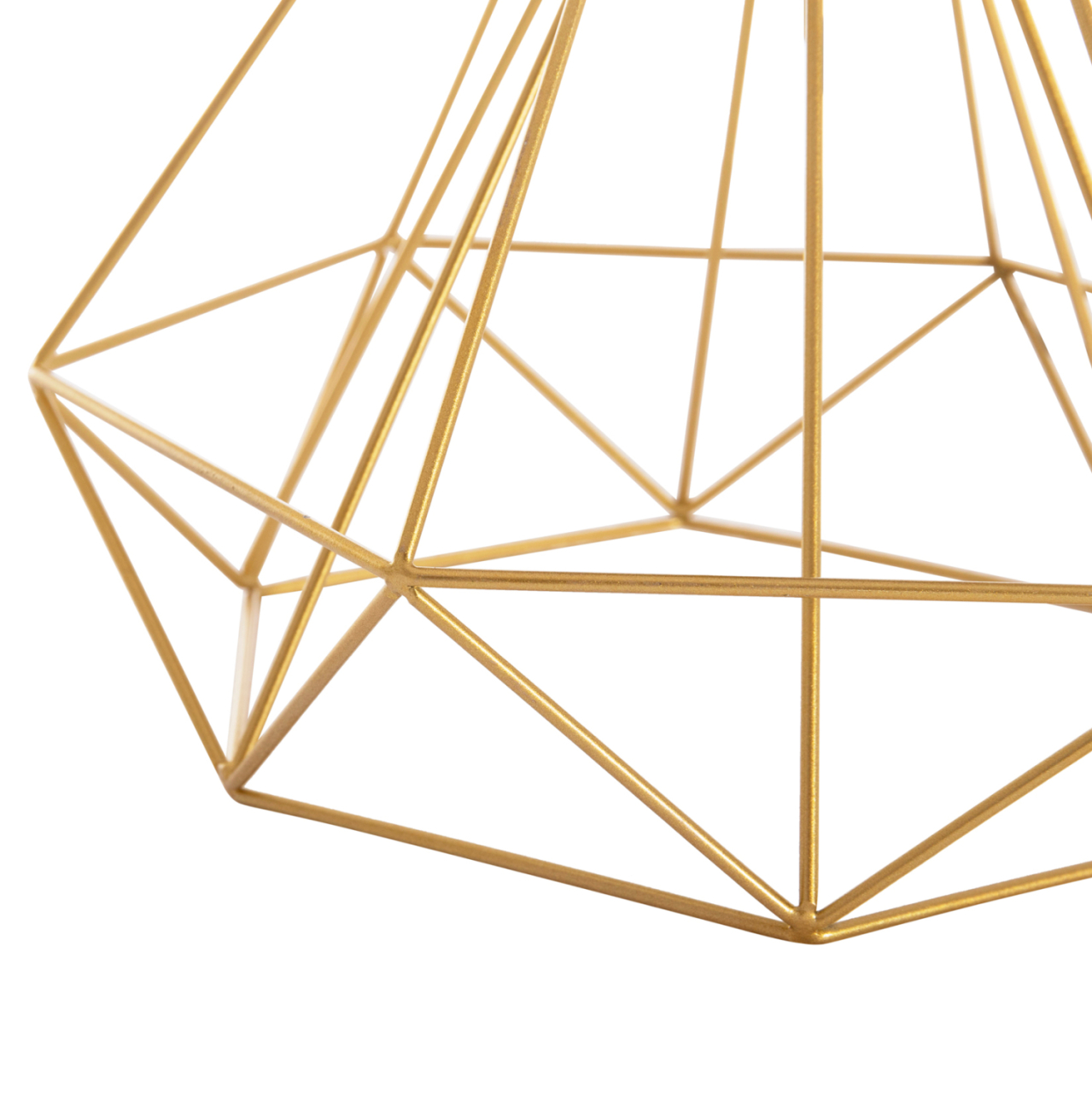 TABLE LAMP GEILO HM7416.12 METAL IN GOLD--BLACK PVC CAP Φ25x48.5Hcm. [7]