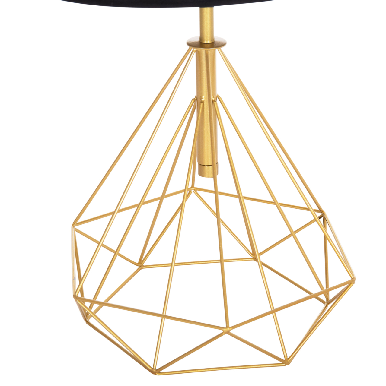 TABLE LAMP GEILO HM7416.12 METAL IN GOLD--BLACK PVC CAP Φ25x48.5Hcm. [3]