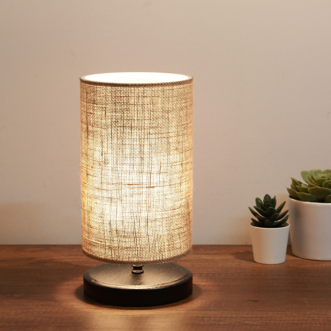 TABLE LAMP HM7595.01 BEIGE-BLACK 15Χ30Hcm. [3]
