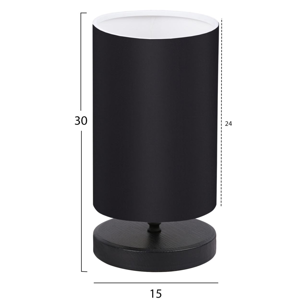 TABLE LAMP HM7595.02 BLACK BASE, BLACK CAP [2]