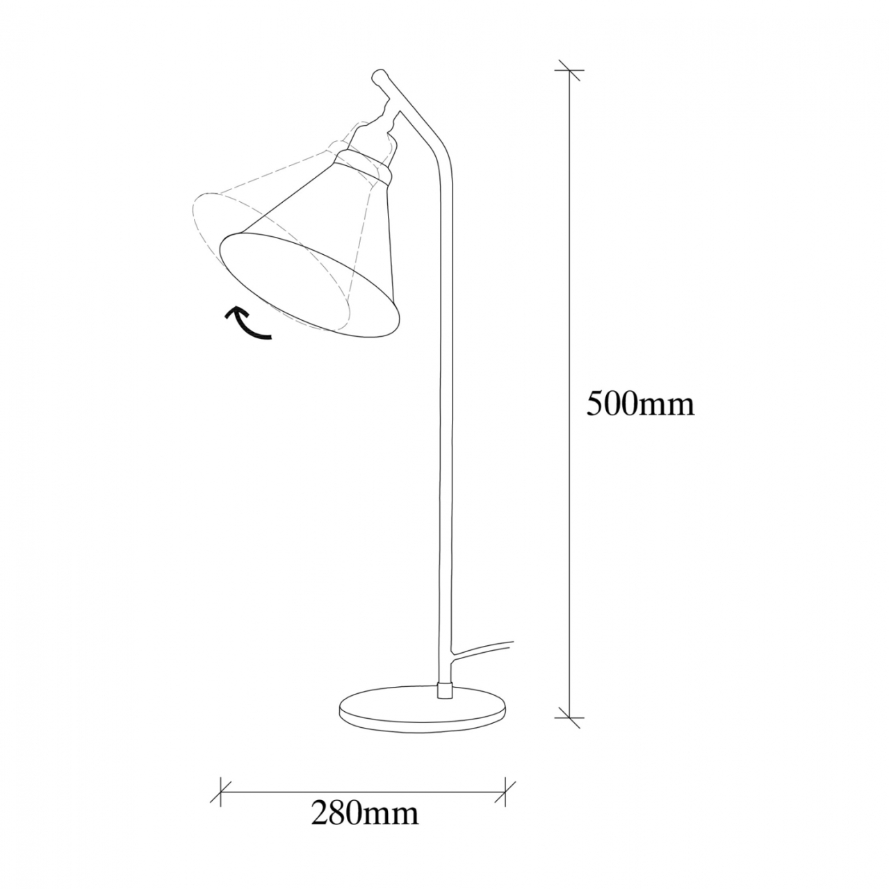 TABLE LAMP IN BLACK AND GOLD HM7290 Φ28x50cm [2]