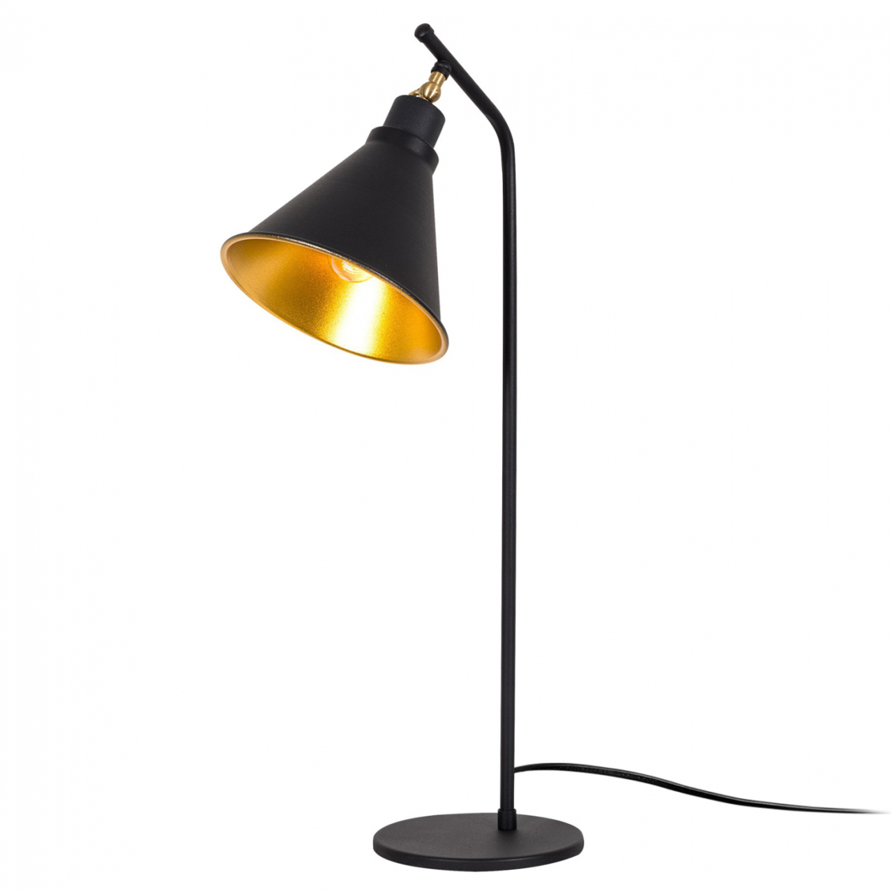 TABLE LAMP IN BLACK AND GOLD HM7290 Φ28x50cm [3]