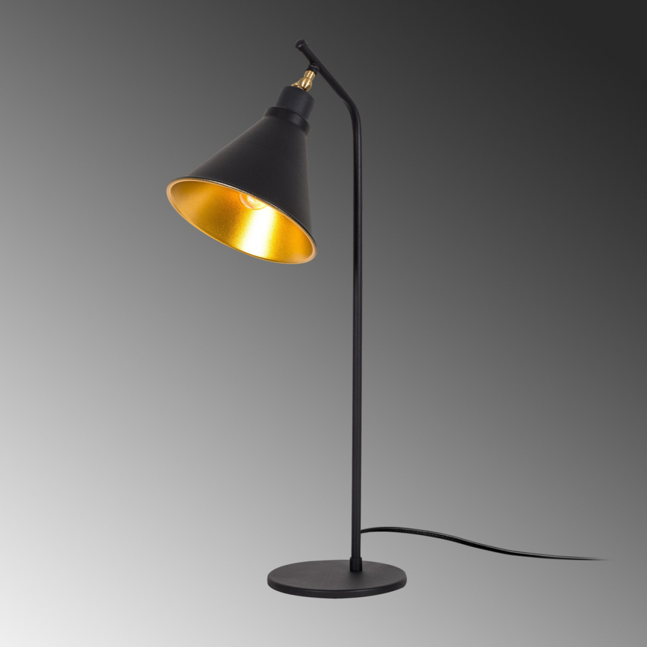 TABLE LAMP IN BLACK AND GOLD HM7290 Φ28x50cm [4]