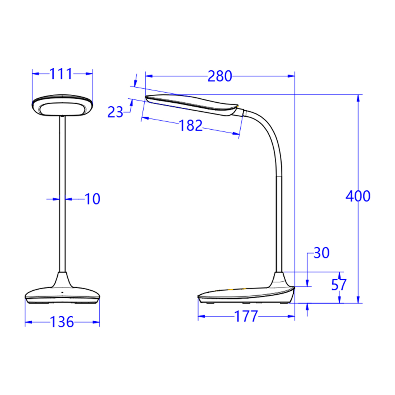 TABLE LAMP LED BLAIN HM4444.01 WHITE ABS 13.6x17.7x40H cm. [2]