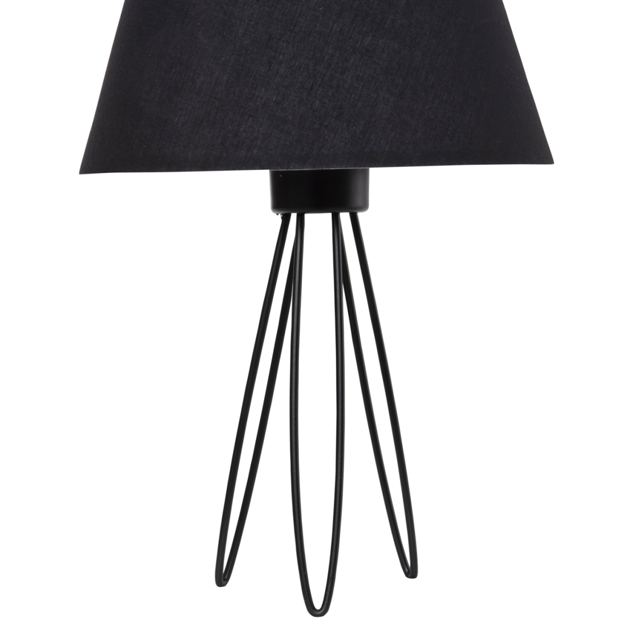 TABLE LAMP LIVO HM4708.01 BLACK WITH TRIPOD METAL BASE Φ22x36Hcm. [5]