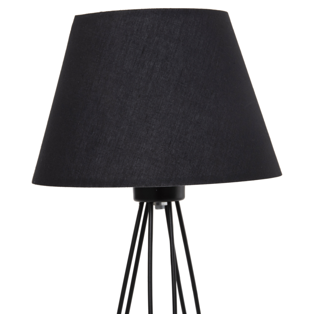 TABLE LAMP LIVO HM4708.01 BLACK WITH TRIPOD METAL BASE Φ22x36Hcm. [4]