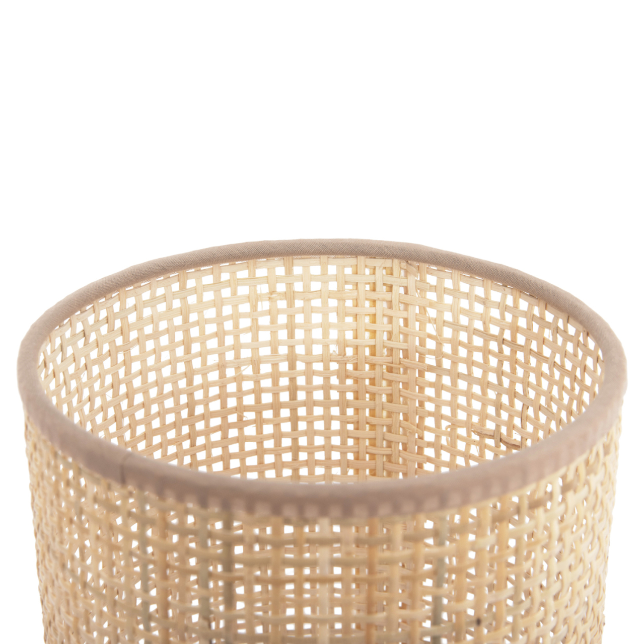 TABLE LAMP LYKTUR HM4709 BEIGE WICKER CAP-WOODEN BASE Φ15,5x35,5Hcm. [6]
