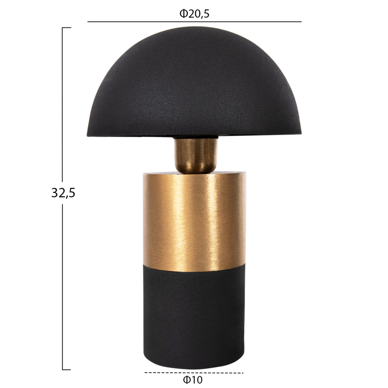 TABLE LAMP PUNE HM4245.04 METAL IN BLACK-GOLD Φ20,5x32,5Hcm. [2]