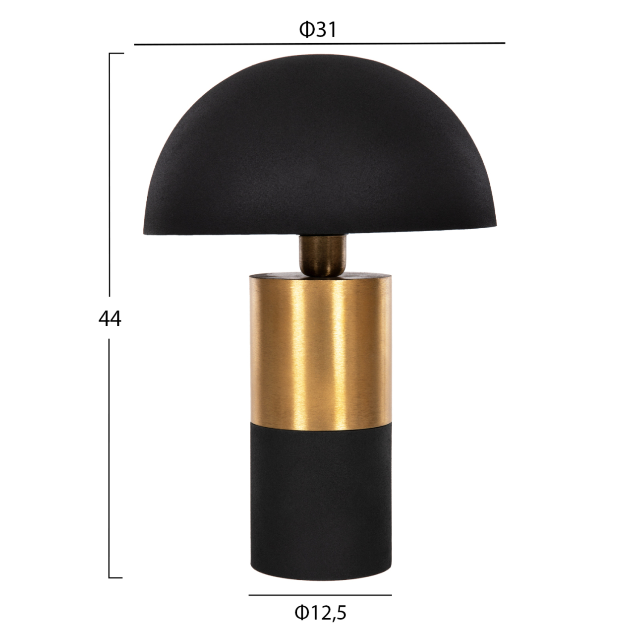 TABLE LAMP PUNE HM4252.04 METAL IN BLACK-GOLD Φ31x44Hcm. [2]