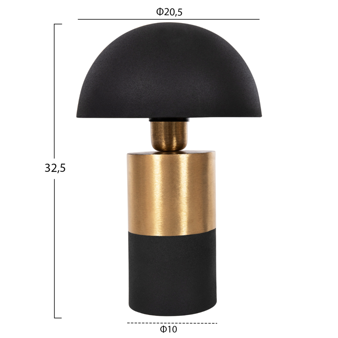 TABLE LAMP PUNE HM4254.04 METAL IN BLACK-GOLD Φ20,5x32,5Hcm. [2]
