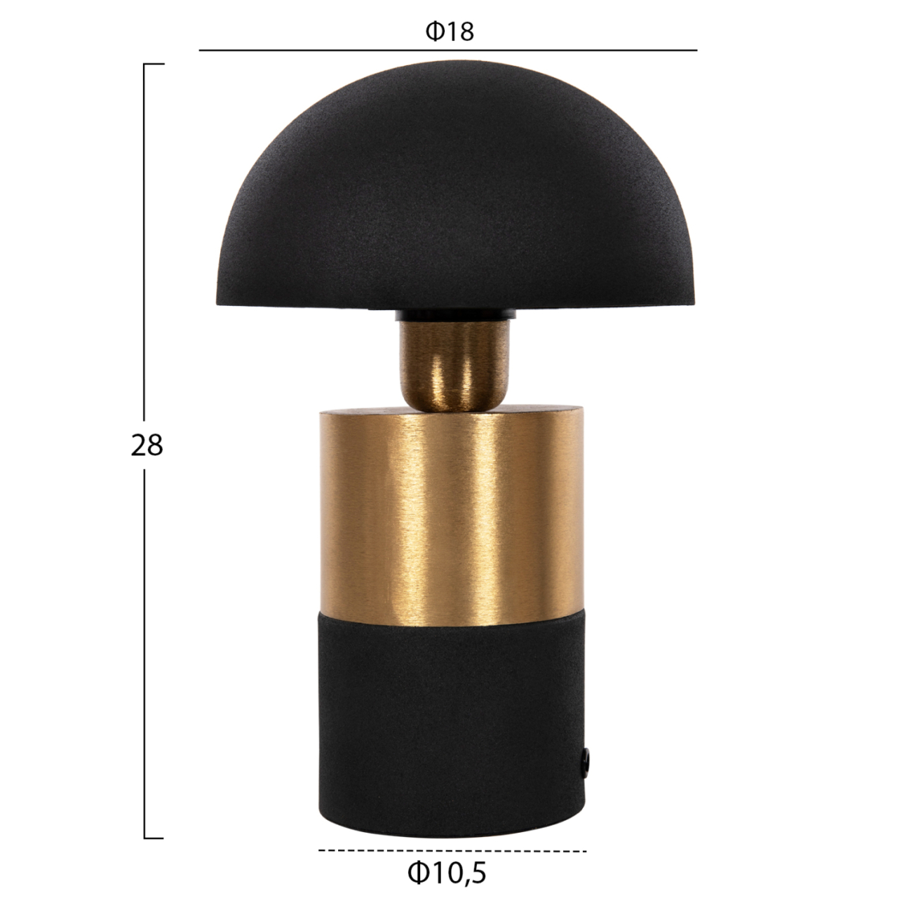 TABLE LAMP PUNE HM4255.04 METAL IN BLACK-GOLD Φ18x28Hcm. [2]