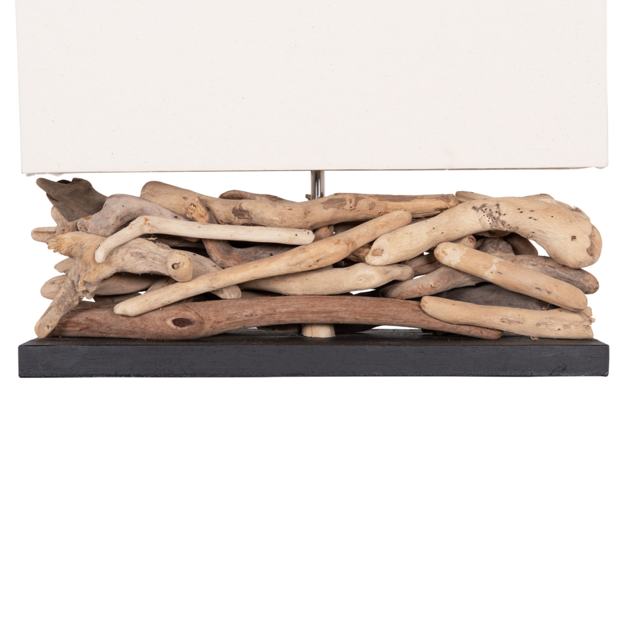 TABLE LAMP RECTANGULAR TWIGGY HM4432 DRIFTWOOD and WHITE CAP 50x16.5x38Hcm. [7]