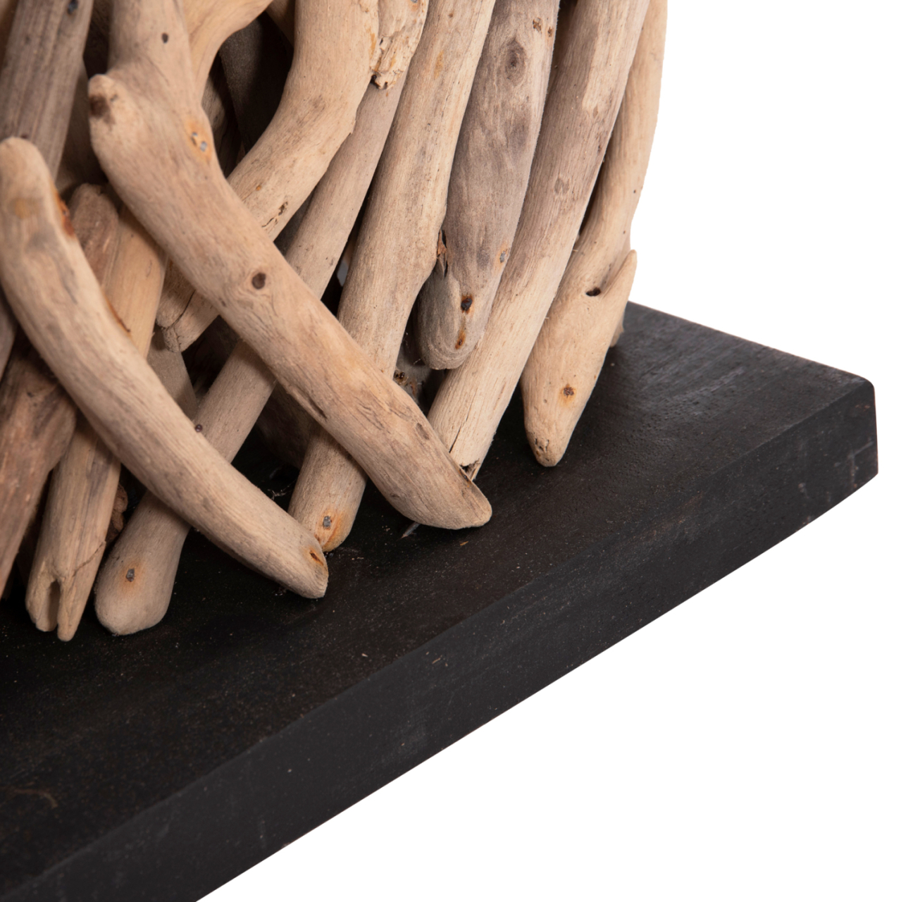 TABLE LAMP RECTANGULAR TWIGGY HM4434 DRIFTWOOD and WHITE CAP 56x16.5x43Hcm. [7]