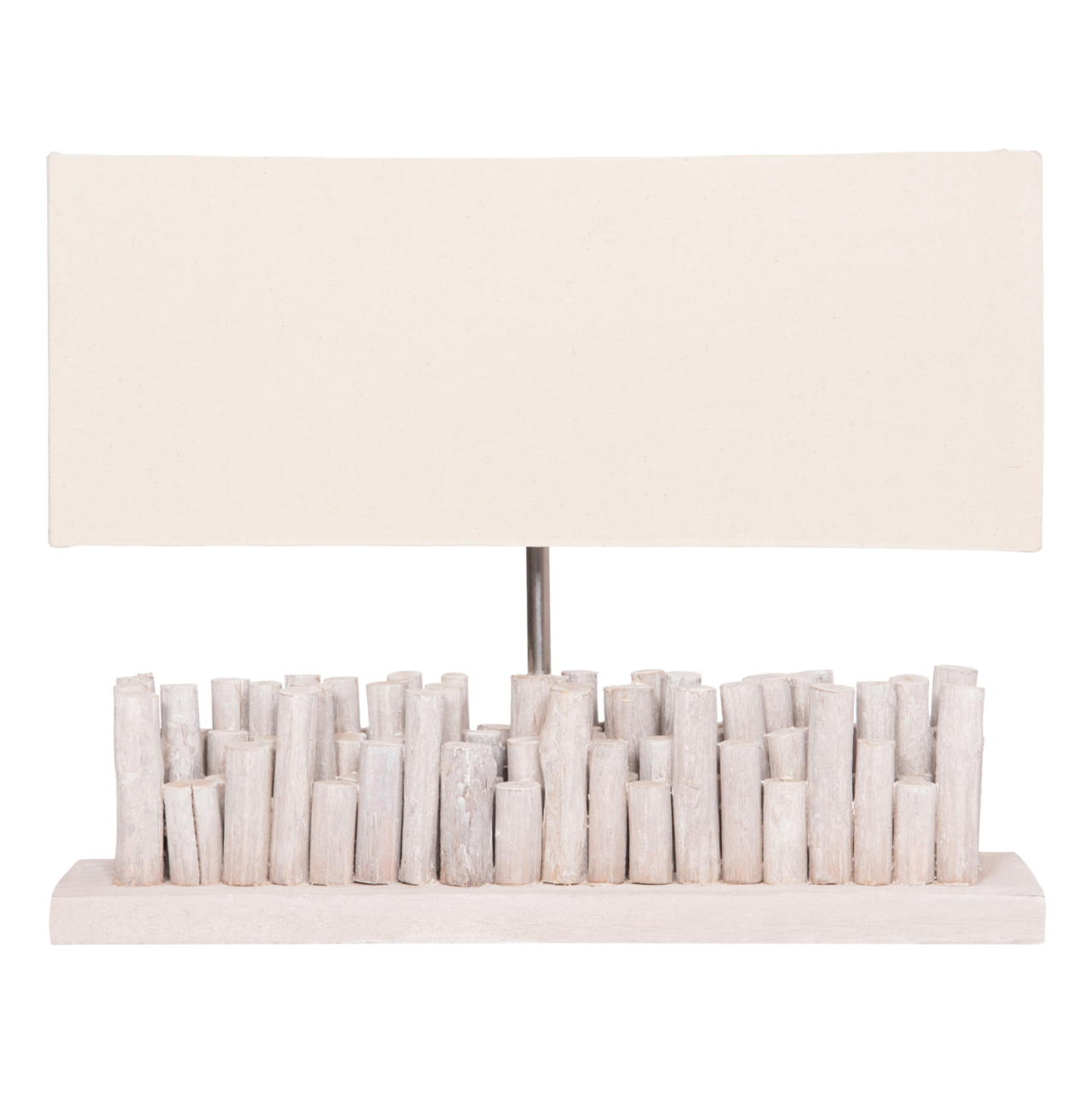 TABLE LAMP TWIGGY HM4426 DRIFTWOOD and CAP IN WHITE 50.5x16.5x40Hcm. [3]