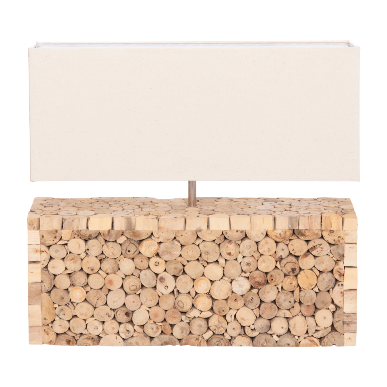 TABLE LAMP TWIGGY HM4437 DRIFTWOOD and WHITE CAP 50.5x16x45.5Hcm. [3]