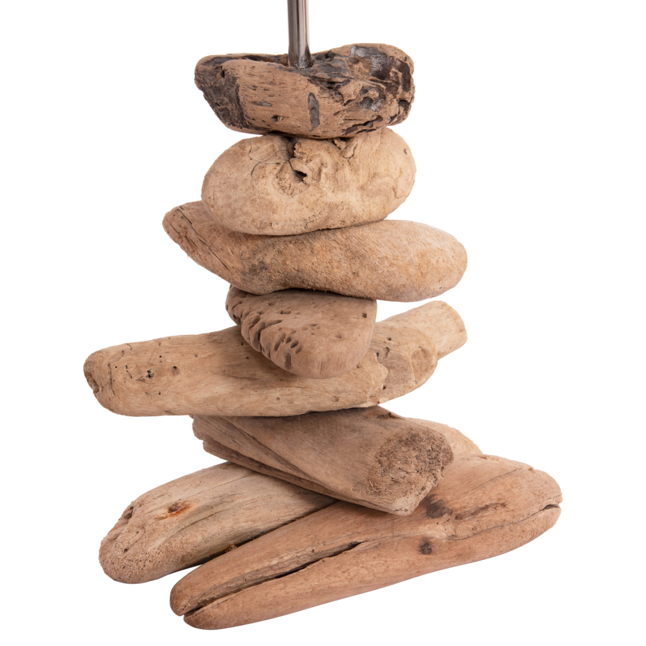 TABLE LAMP TYGO HM4436 DRIFTWOOD and WHITE CAP Φ35x57Hcm. [4]