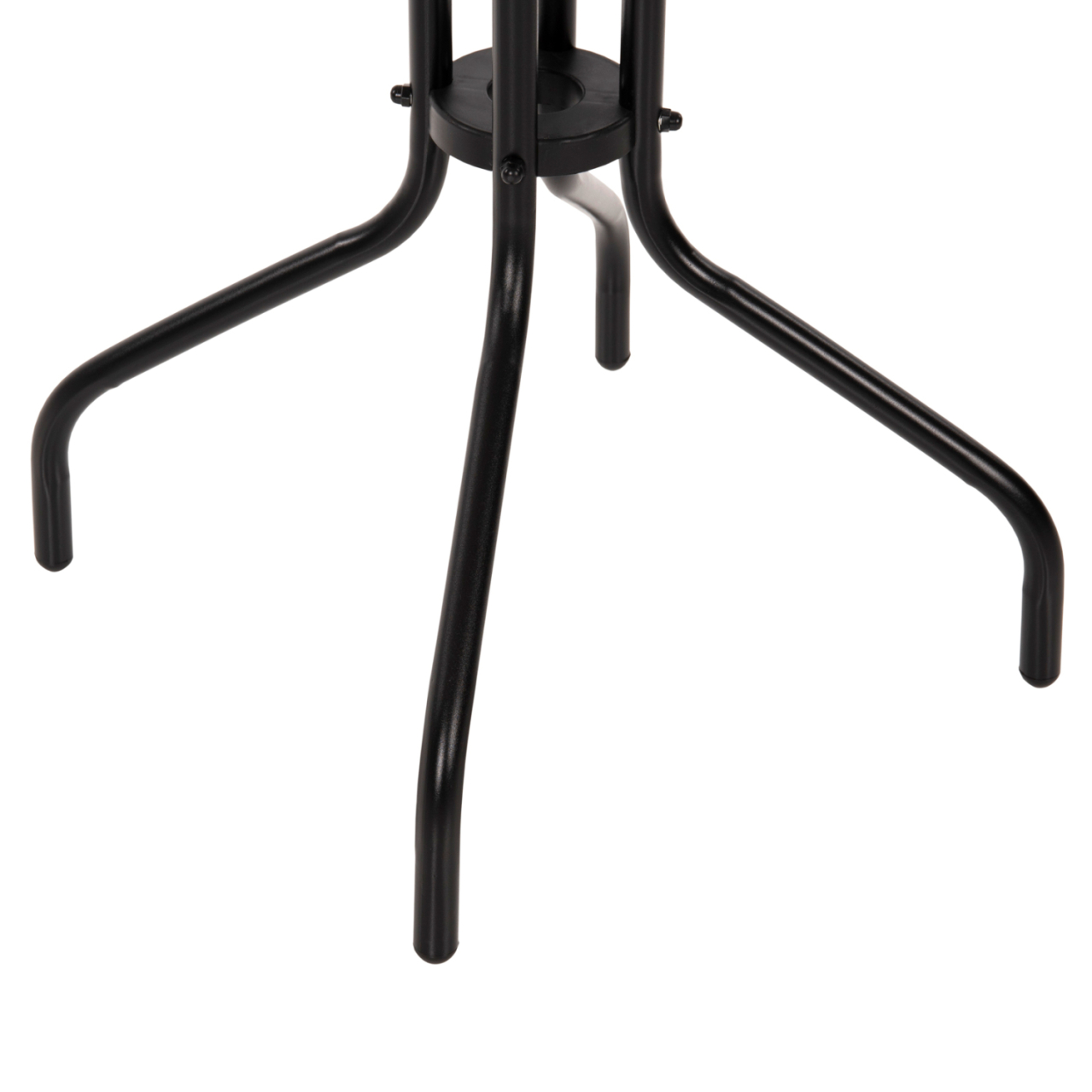 TABLE LIMA HM5079.03 METAL BLACK WITH TEMPERED GLASS TOP Φ60x68Hcm. [7]