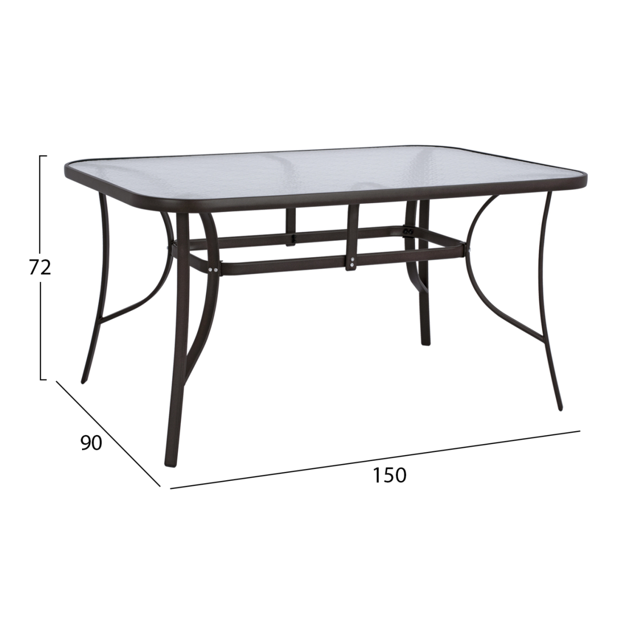 Table Metallic Brown 150X90Χ72 HM5145.02 [2]