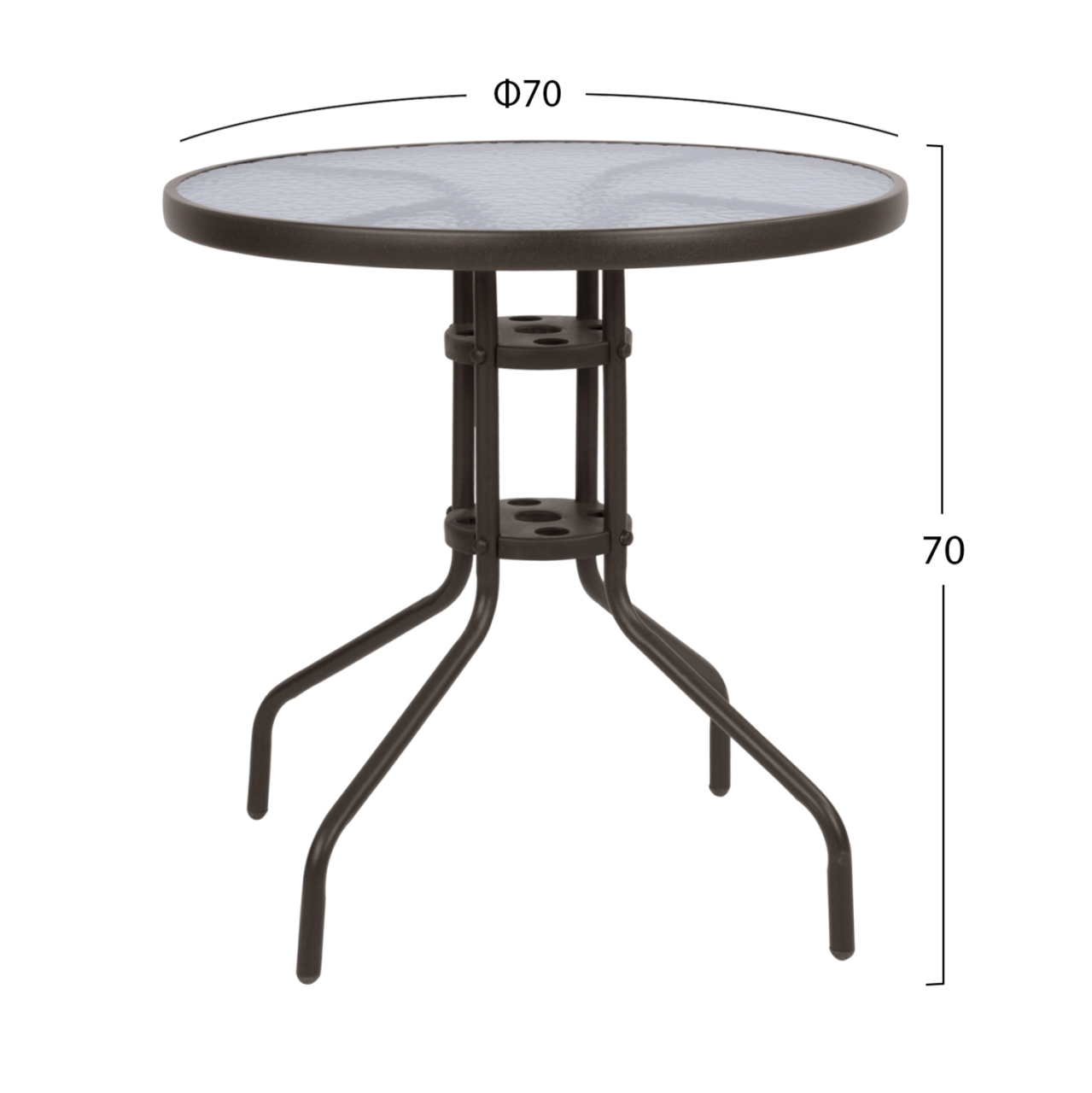 Table Metallic Brown '70x70 HM5146.02 [2]