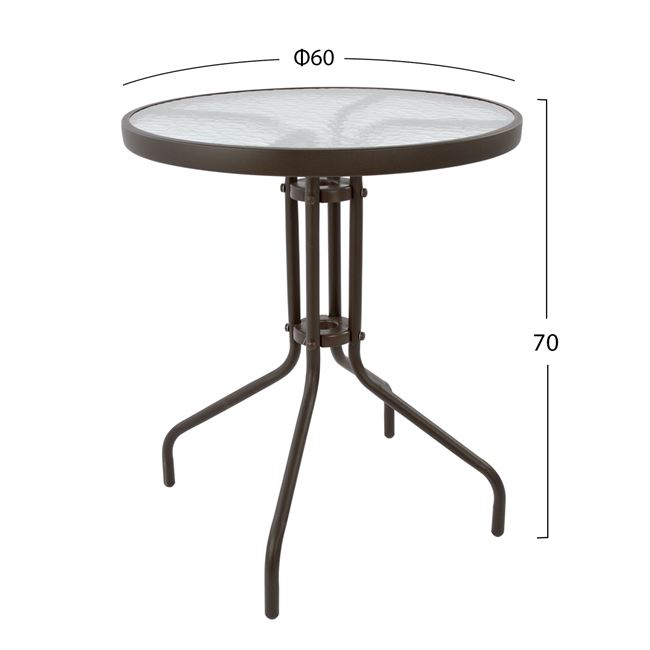 Table Metallic Lima Brown '60x70cm HM5079.02 [2]