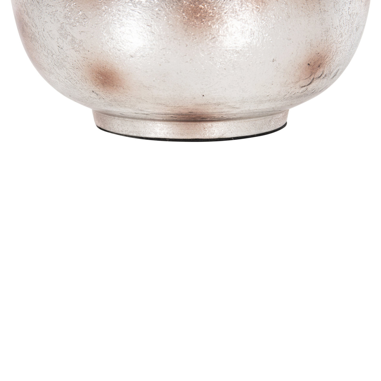TABLE VASE LINGON HM4233.05 METAL IN ANTHRACITE BLUE-BRUSHED SILVER Φ21x37,5Hcm. [5]
