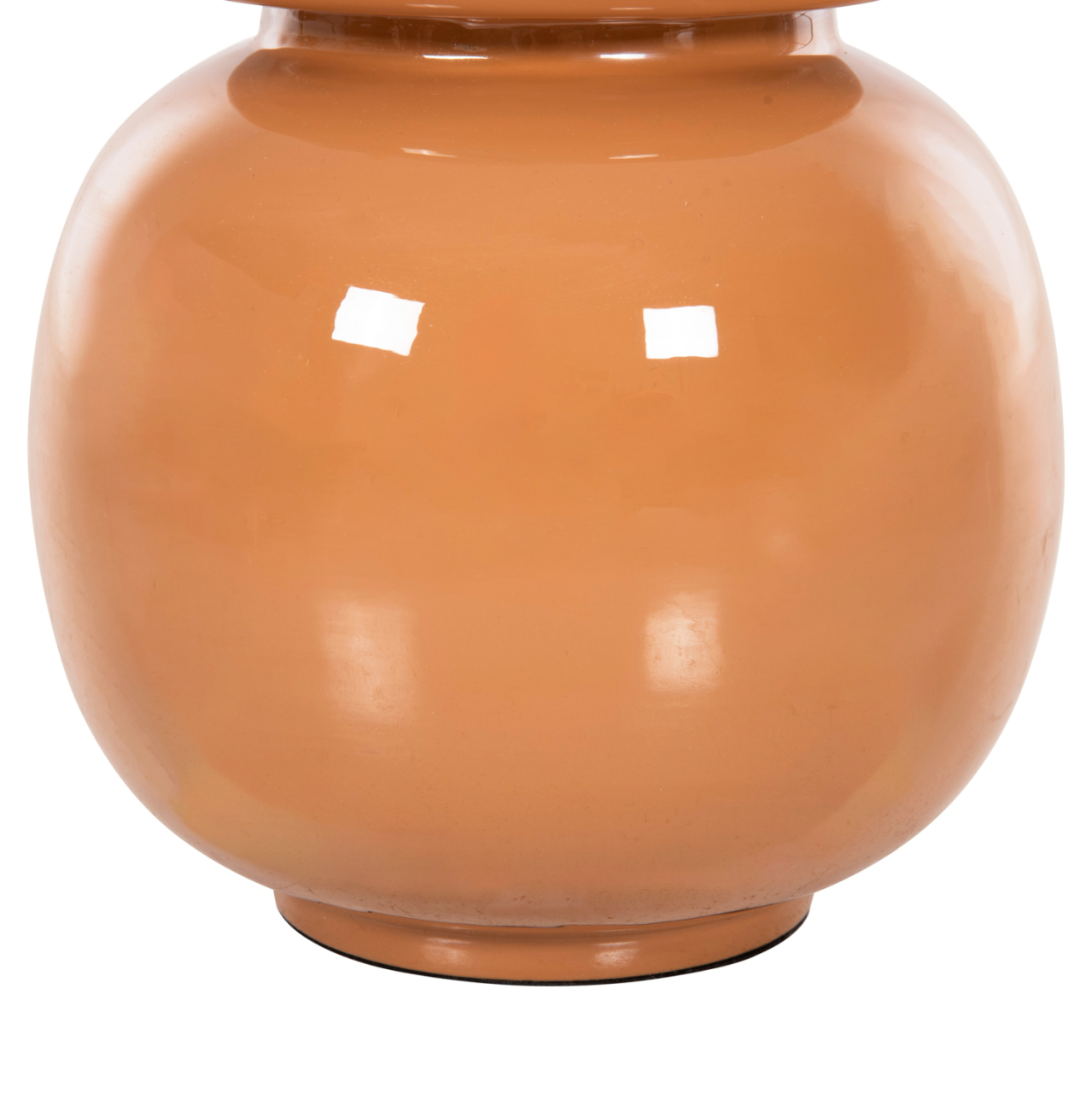 TABLE VASE LINGON HM4233.09 METAL IN SALMON-GOLD Φ21x37,5Hcm. [4]