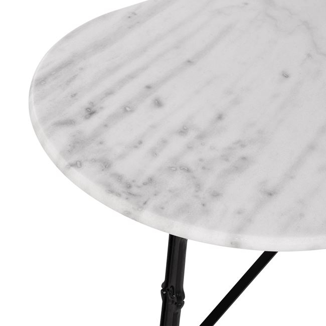 Table with base from cast iron HM440 with marble oval 120x59x72 [4]